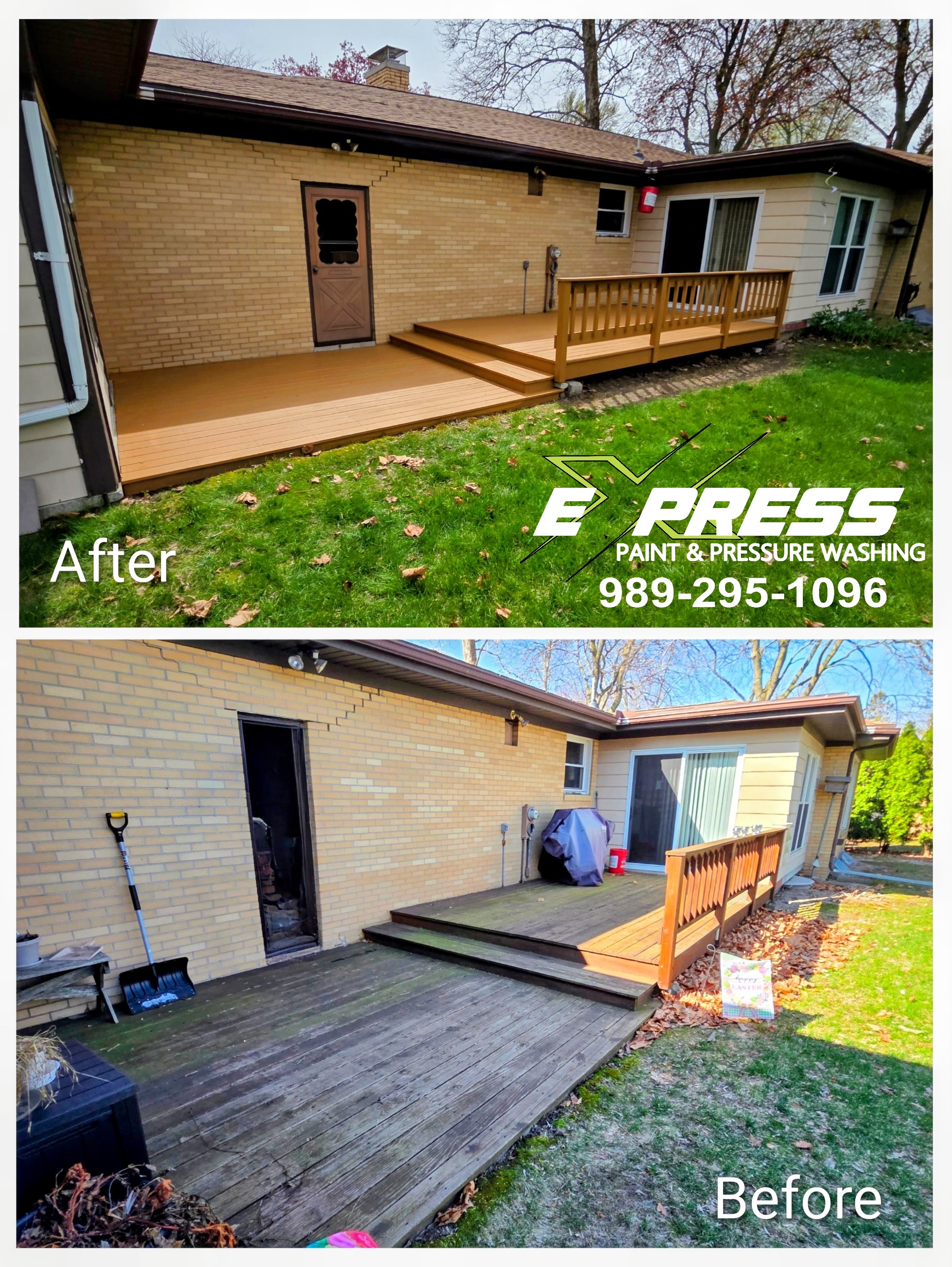 Deck before and after